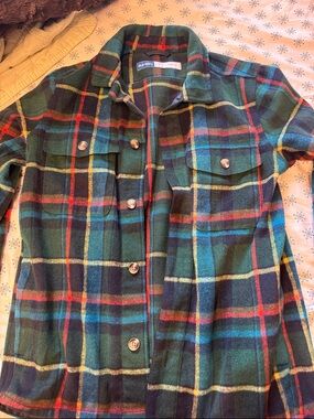 Old Navy Thick Green Flannel Button-Up Jacket Men small